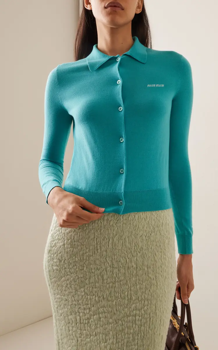 Miu Miu Cashmere-Silk Cardigan | Thumbnail 2 Miu Miu Cashmere-Silk Cardigan | Thumbnail 2