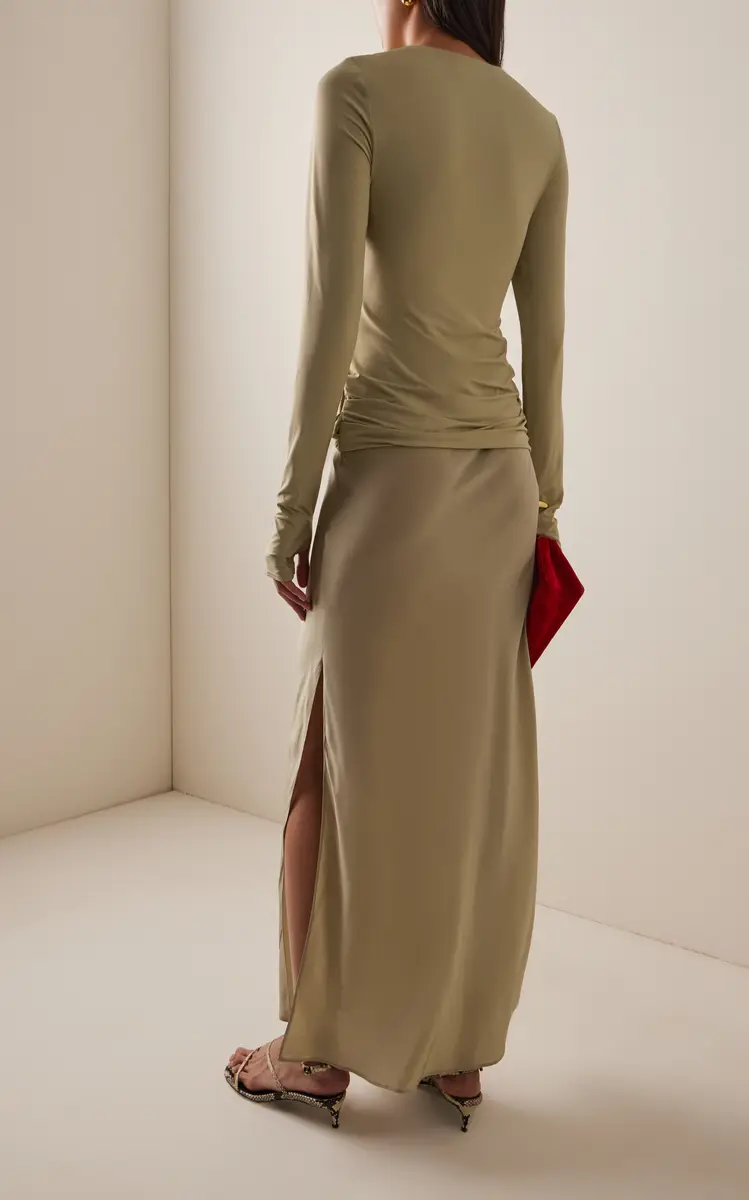 SIR. Milesi Twisted Jersey and Satin Gown | Thumbnail 4 SIR. Milesi Twisted Jersey and Satin Gown | Thumbnail 4