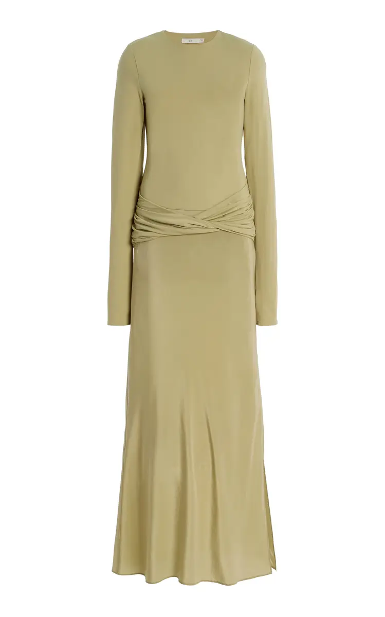 SIR. Milesi Twisted Jersey and Satin Gown
