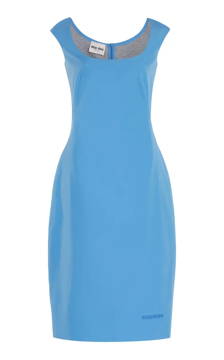 Miu Miu Cotton Poplin Midi Dress | Thumbnail 7 Miu Miu Cotton Poplin Midi Dress | Thumbnail 7