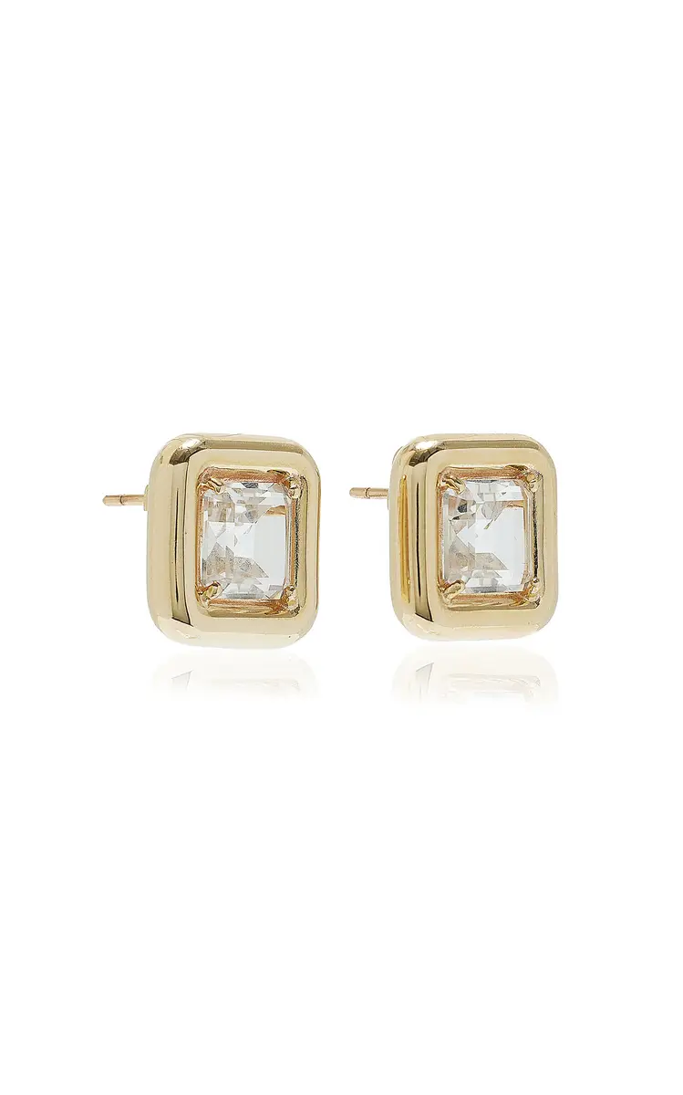 Bea Bongiasca 9K Yellow Gold Crystal Earrings | Thumbnail 3 Bea Bongiasca 9K Yellow Gold Crystal Earrings | Thumbnail 3