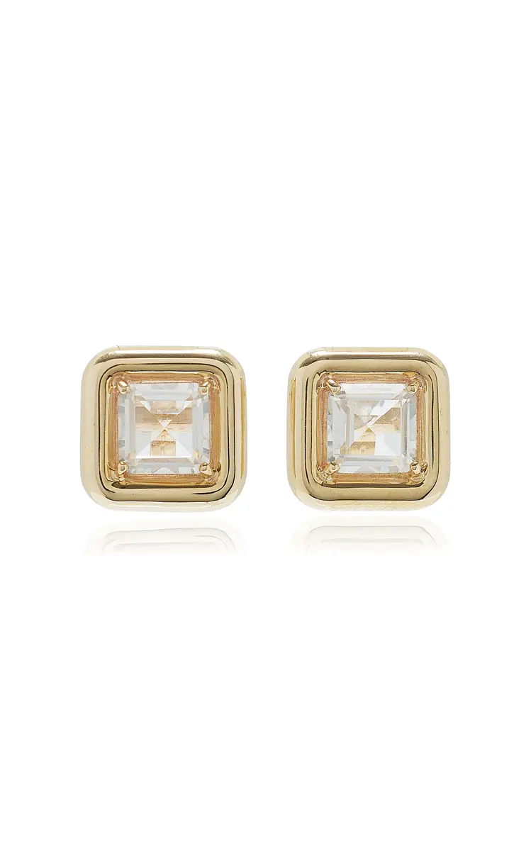 Bea Bongiasca 9K Yellow Gold Crystal Earrings | Thumbnail 4 Bea Bongiasca 9K Yellow Gold Crystal Earrings | Thumbnail 4