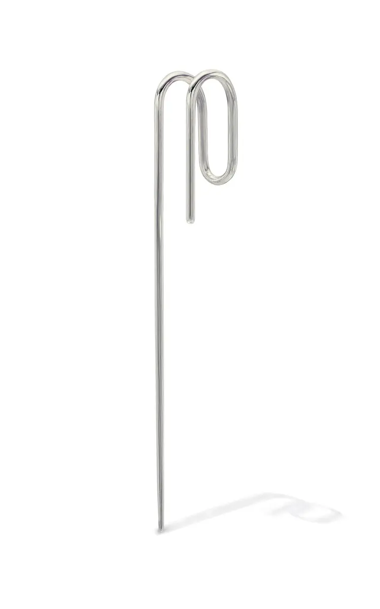 KATKIM Mono 18K White Gold Pin Single Earring | Thumbnail 3