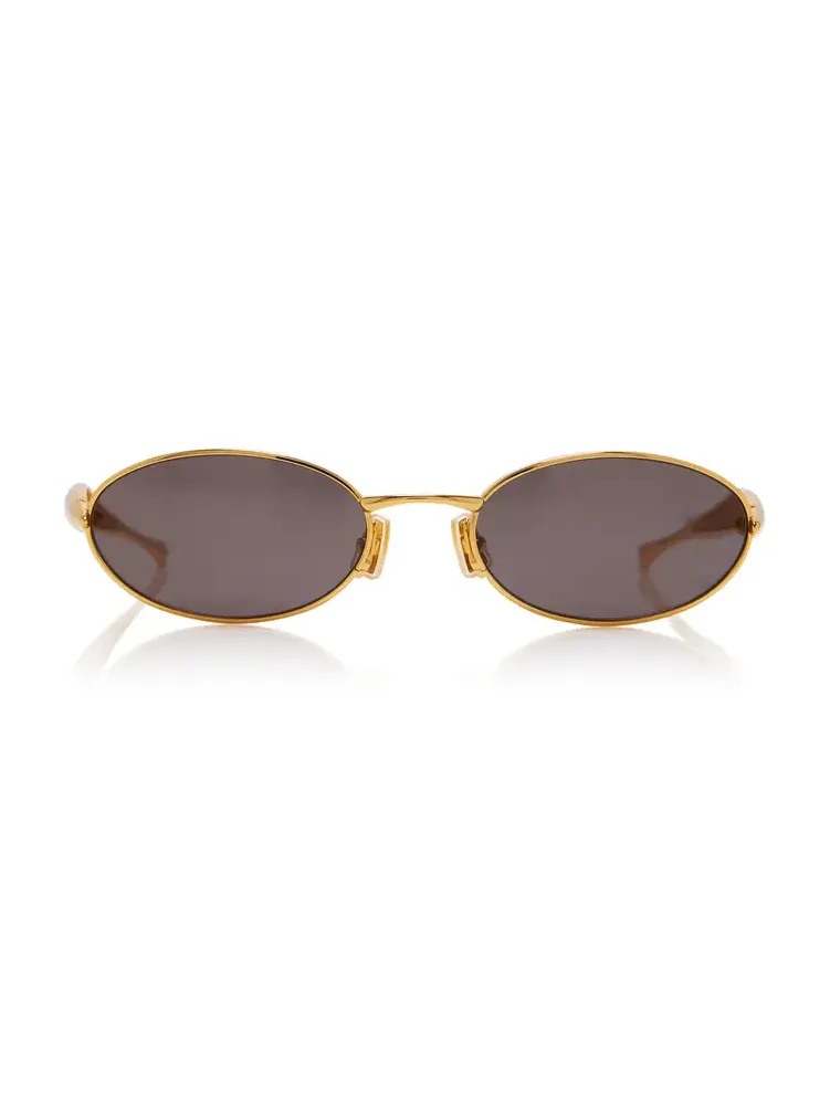 Sardine Round-Frame Metal Sunglasses