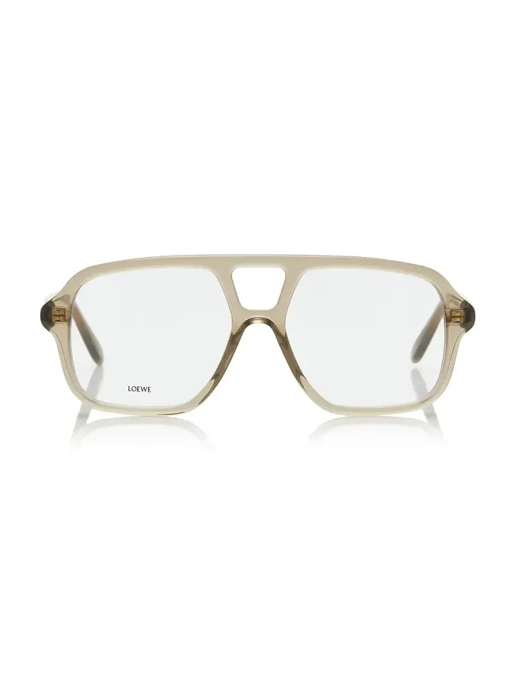 Slim Aviator-Frame Acetate Glasses