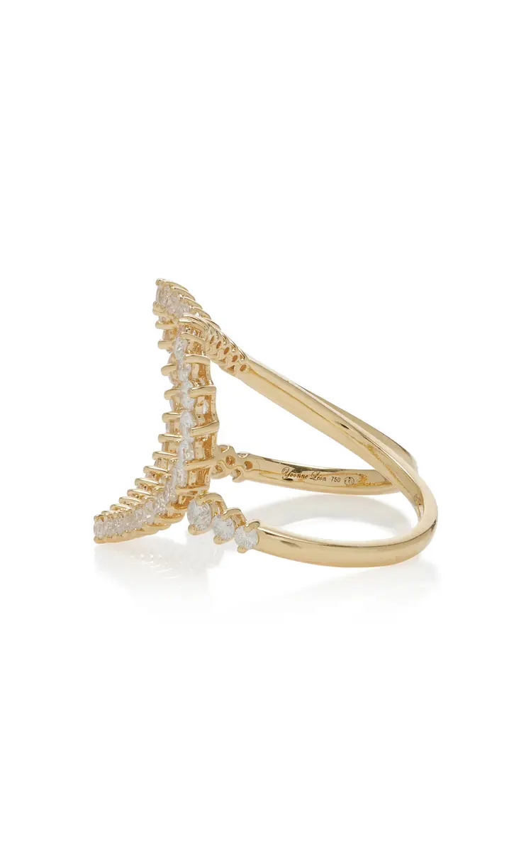 Yvonne Léon 18K Yellow Gold Diamond Double Heart Ring | Thumbnail 4 Yvonne Léon 18K Yellow Gold Diamond Double Heart Ring | Thumbnail 4