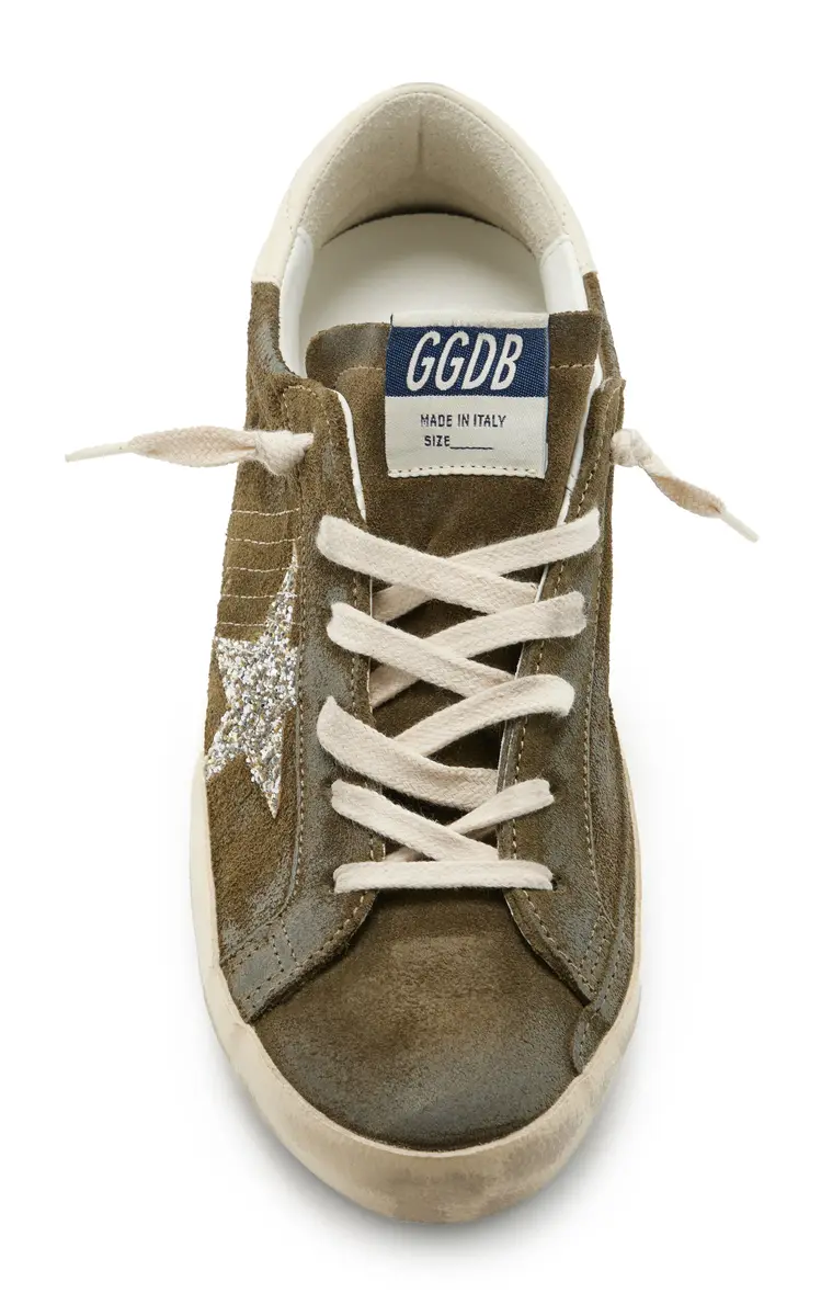 Golden Goose Super-Star Glittered Suede Sneakers | Thumbnail 3