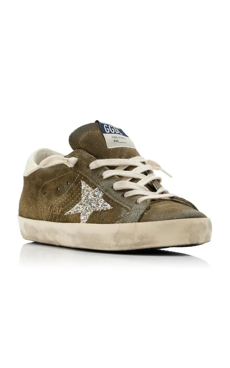 Golden Goose Super-Star Glittered Suede Sneakers | Thumbnail 5