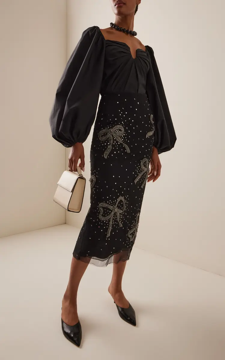 Carolina Herrera Embellished Tulle Midi Skirt | Thumbnail 2 Carolina Herrera Embellished Tulle Midi Skirt | Thumbnail 2