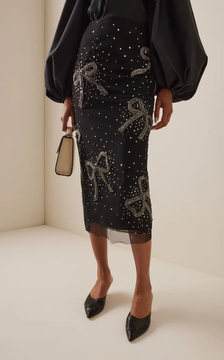 Carolina Herrera Embellished Tulle Midi Skirt | Thumbnail 3 Carolina Herrera Embellished Tulle Midi Skirt | Thumbnail 3