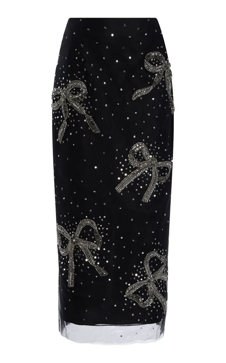 Carolina Herrera Embellished Tulle Midi Skirt | Thumbnail 1 Carolina Herrera Embellished Tulle Midi Skirt | Thumbnail 1