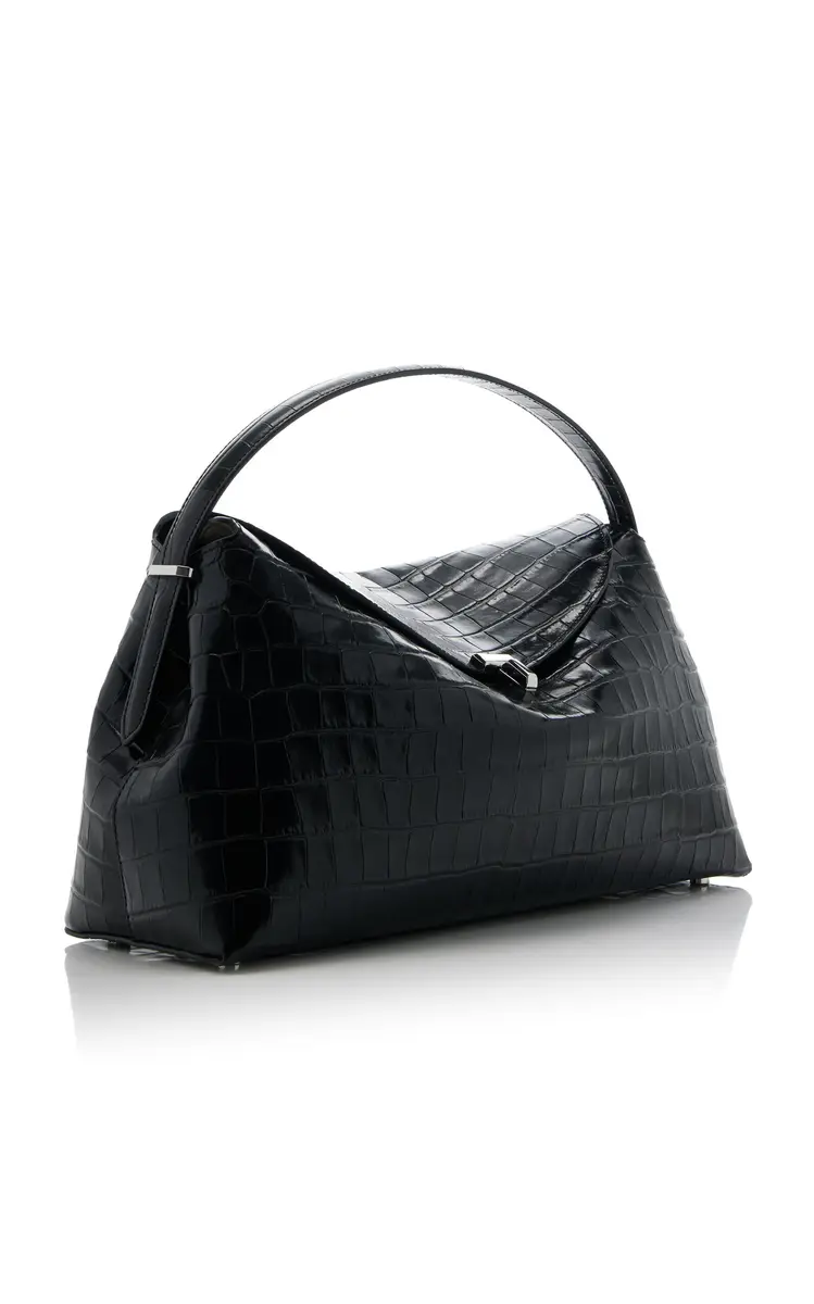 Toteme T-Lock Croc-Effect Leather Top Handle Bag | Thumbnail 3