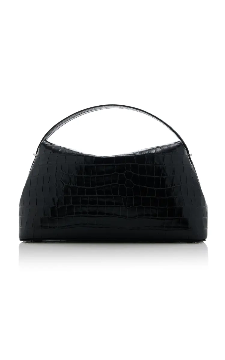 Toteme T-Lock Croc-Effect Leather Top Handle Bag | Thumbnail 4