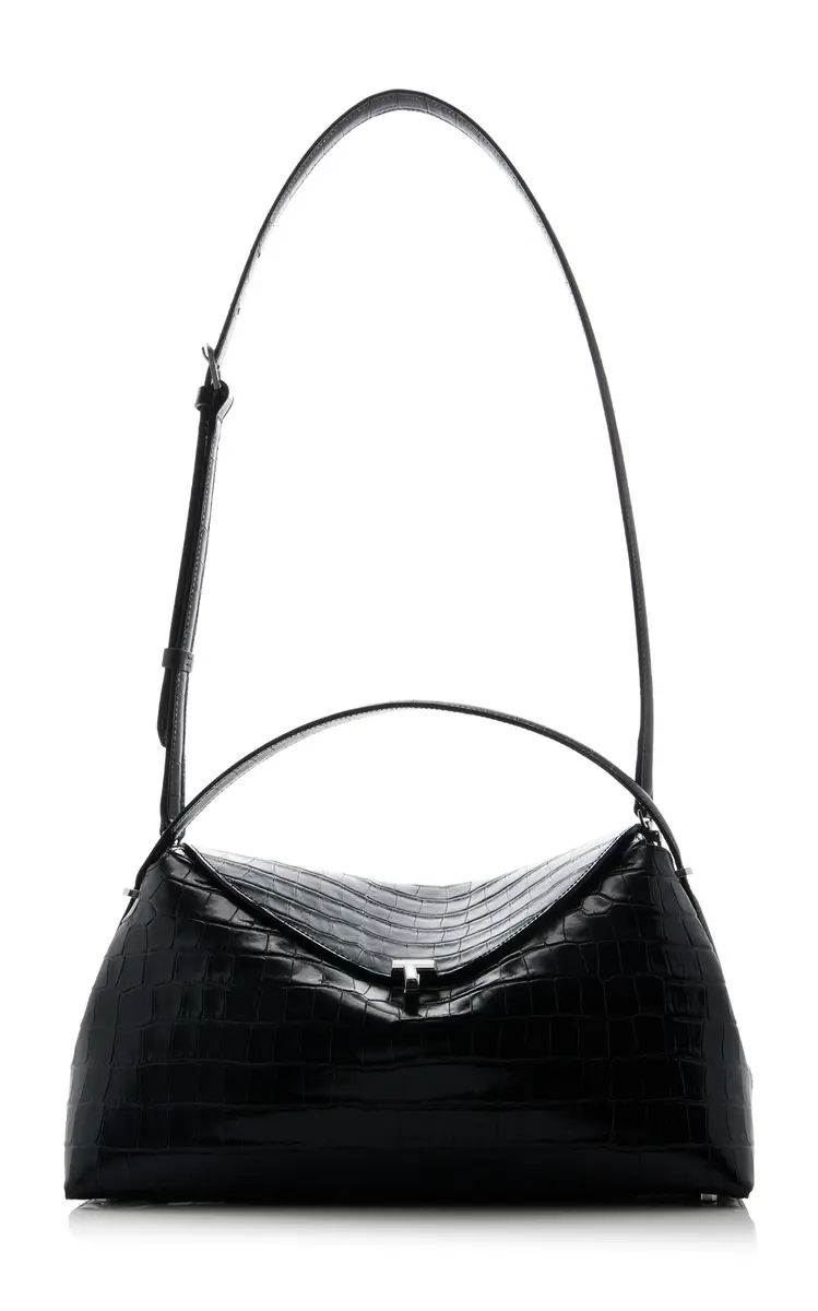 Toteme T-Lock Croc-Effect Leather Top Handle Bag | Thumbnail 5