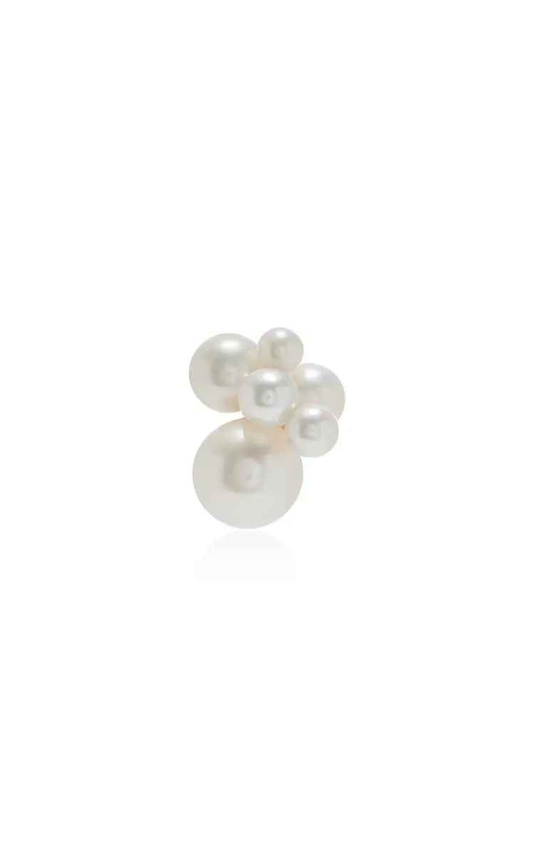 Sophie Bille Brahe Bisou 14K Yellow Gold Pearl Earring | Thumbnail 5 Sophie Bille Brahe Bisou 14K Yellow Gold Pearl Earring | Thumbnail 5
