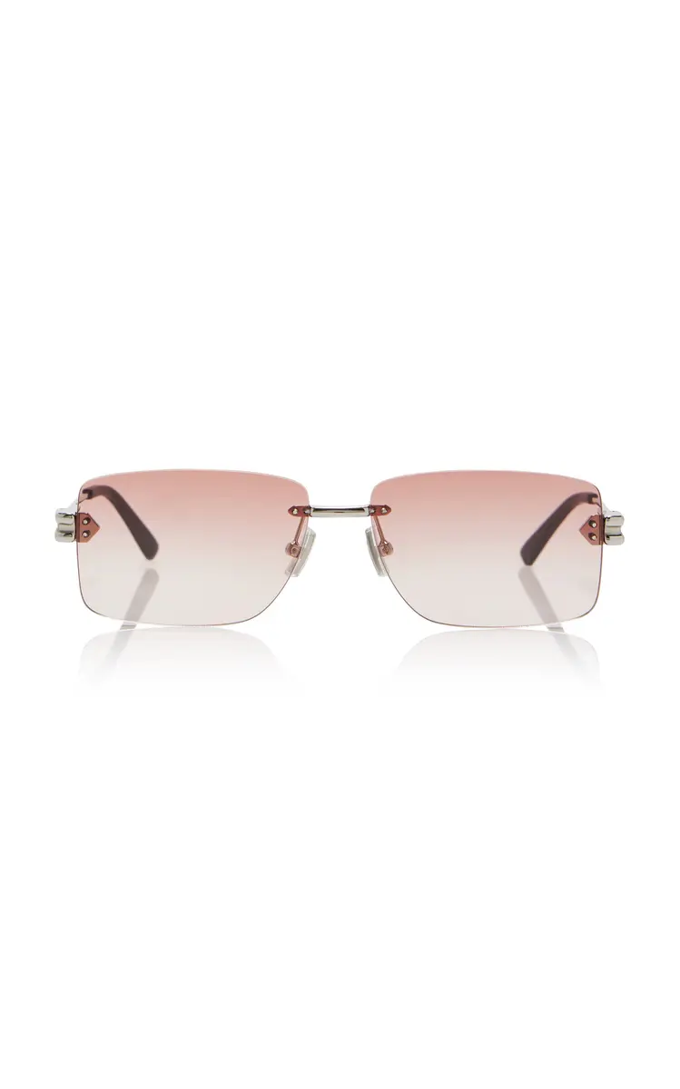Bottega Veneta Rimless Square-Frame Metal Sunglasses | Thumbnail 4 Bottega Veneta Rimless Square-Frame Metal Sunglasses | Thumbnail 4