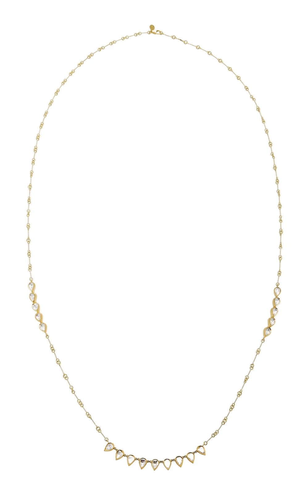 Amrapali Station 18K Gold and Diamond Teardrop Necklace