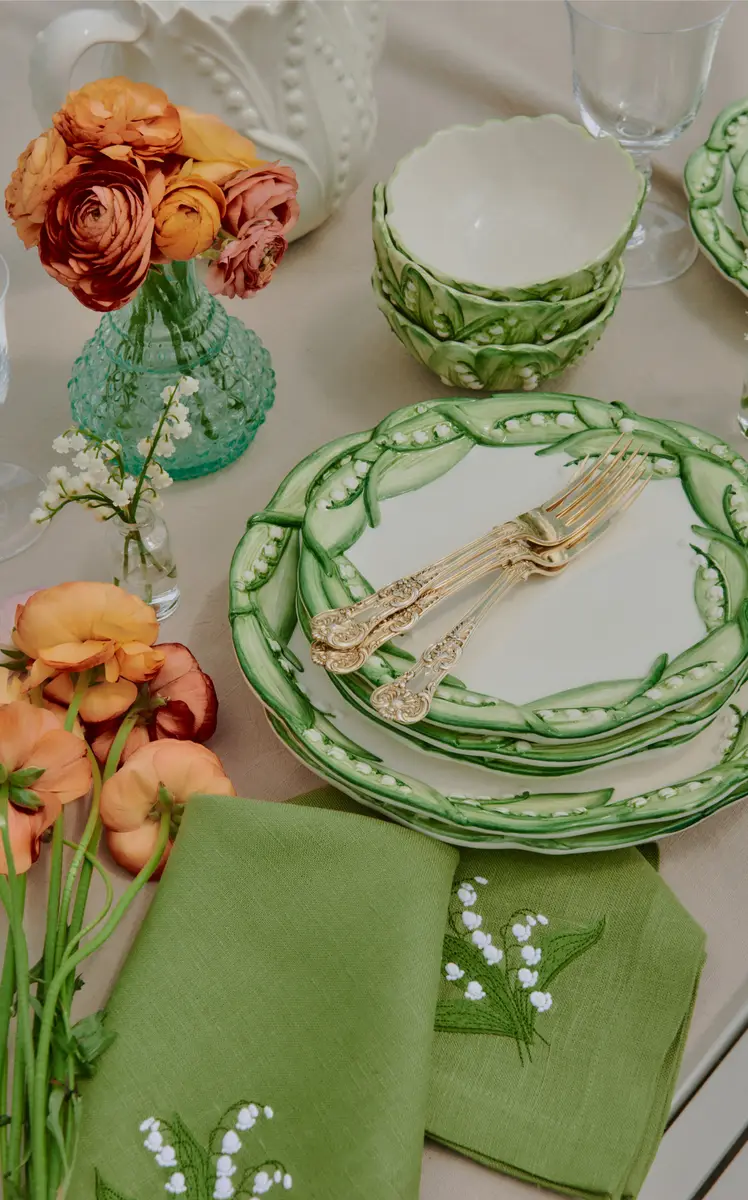 Moda Domus Set-of-Six Lily Of The Valley Ceramic Dinner Plates | Thumbnail 13 Moda Domus Set-of-Six Lily Of The Valley Ceramic Dinner Plates | Thumbnail 13