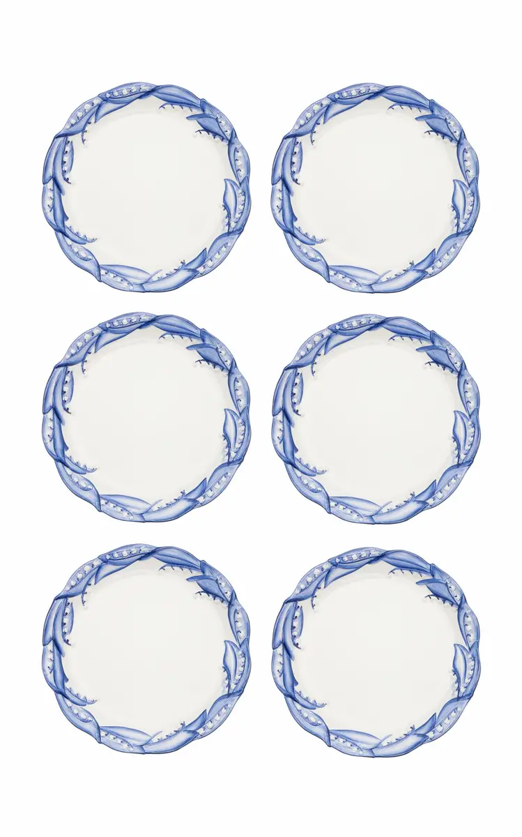 Moda Domus Set-of-Six Lily Of The Valley Ceramic Dinner Plates | Thumbnail 20 Moda Domus Set-of-Six Lily Of The Valley Ceramic Dinner Plates | Thumbnail 20