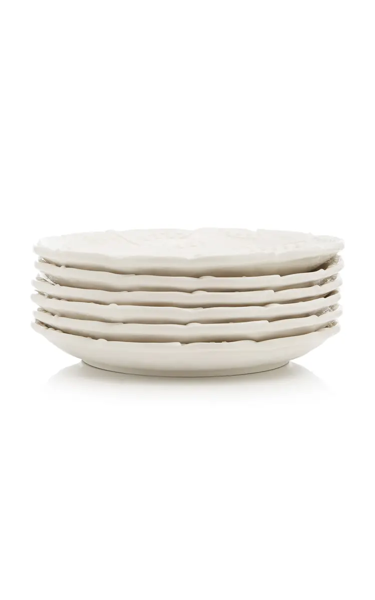 Moda Domus Set of 6 Lily of the Valley Ceramic Dinner Plates | Thumbnail 3 Moda Domus Set of 6 Lily of the Valley Ceramic Dinner Plates | Thumbnail 3