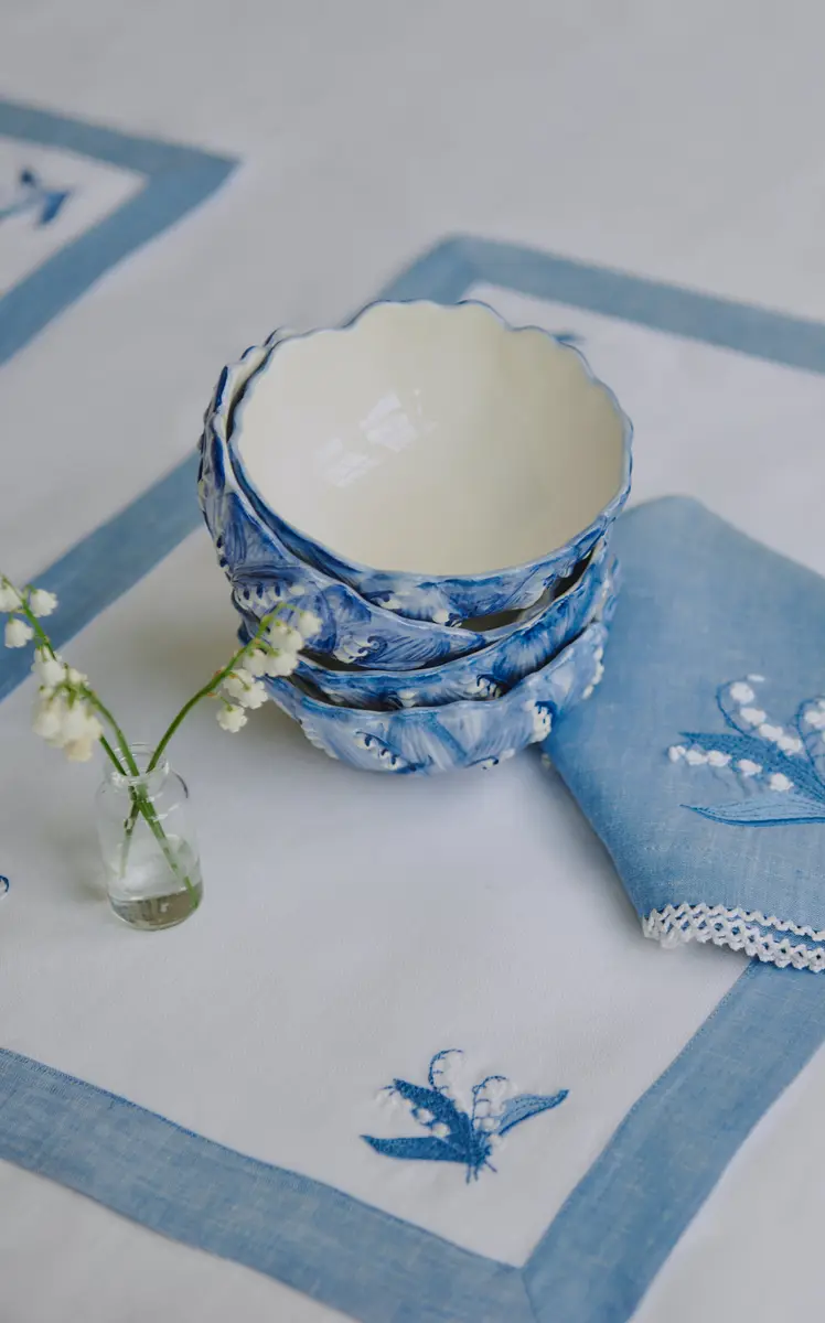 Moda Domus Set-of-Six Lily Of The Valley Ceramic Cereal Bowls - Green | Thumbnail 18 Moda Domus Set-of-Six Lily Of The Valley Ceramic Cereal Bowls - Green | Thumbnail 18