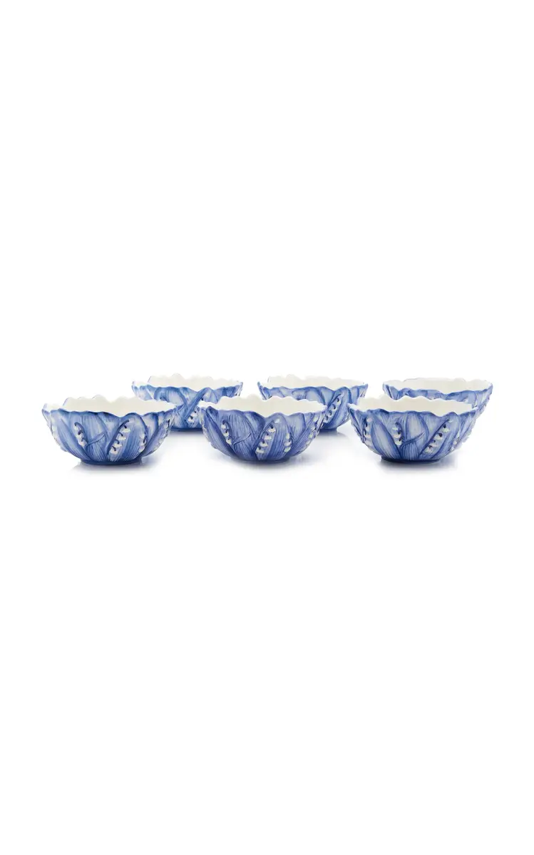 Moda Domus Set-of-Six Lily Of The Valley Ceramic Cereal Bowls - Green | Thumbnail 24 Moda Domus Set-of-Six Lily Of The Valley Ceramic Cereal Bowls - Green | Thumbnail 24