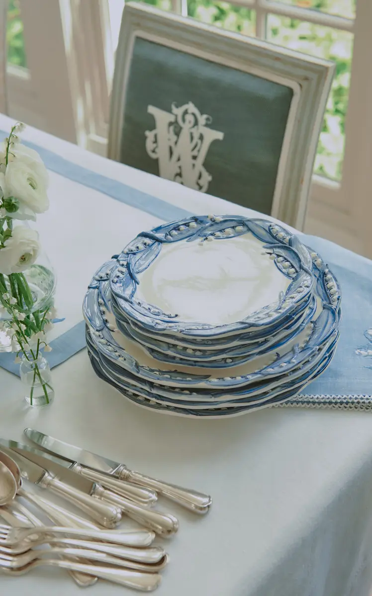 Moda Domus Set-of-Six Lily Of The Valley Ceramic Salad Plates - Green | Thumbnail 11