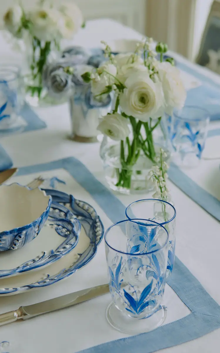 Moda Domus Set-of-Six Lily Of The Valley Ceramic Salad Plates - Green | Thumbnail 3