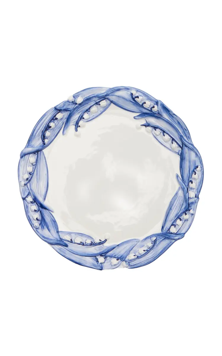 Moda Domus Set-of-Six Lily Of The Valley Ceramic Salad Plates - Green | Thumbnail 4
