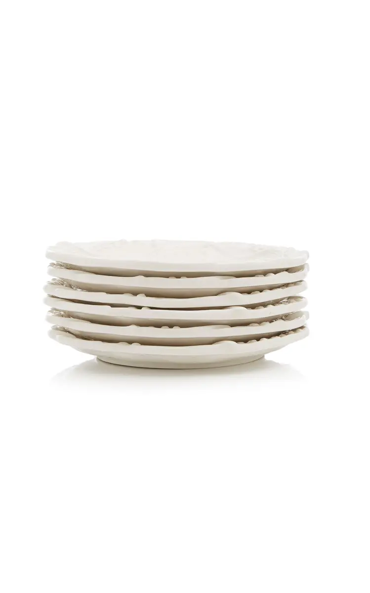 Moda Domus Set of 6 Lily Of The Valley Ceramic Salad Plates | Thumbnail 2 Moda Domus Set of 6 Lily Of The Valley Ceramic Salad Plates | Thumbnail 2