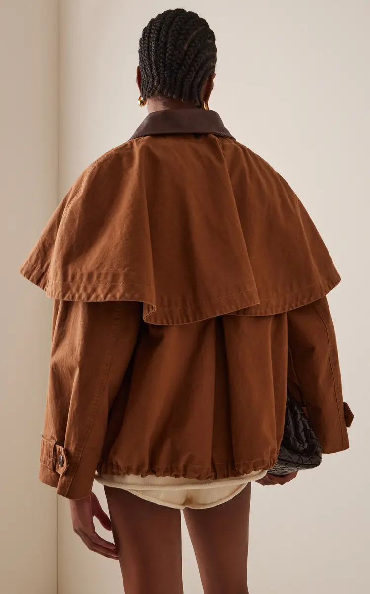 Sea Carolyn Cape-Detailed Cotton Workwear Jacket | Thumbnail 5 Sea Carolyn Cape-Detailed Cotton Workwear Jacket | Thumbnail 5