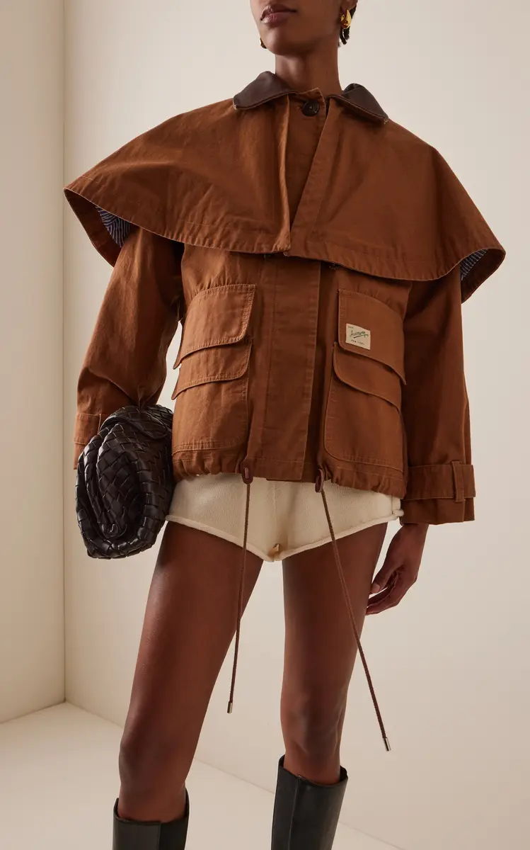 Sea Carolyn Cape-Detailed Cotton Workwear Jacket | Thumbnail 9 Sea Carolyn Cape-Detailed Cotton Workwear Jacket | Thumbnail 9