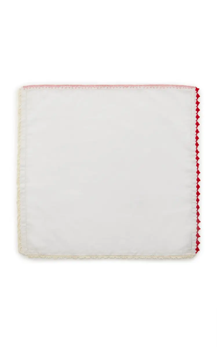 Gohar World Set-of-Two Á Jour & Crocheted Linen Dinner Napkins | Image 1 Gohar World Set-of-Two Á Jour & Crocheted Linen Dinner Napkins | Image 1