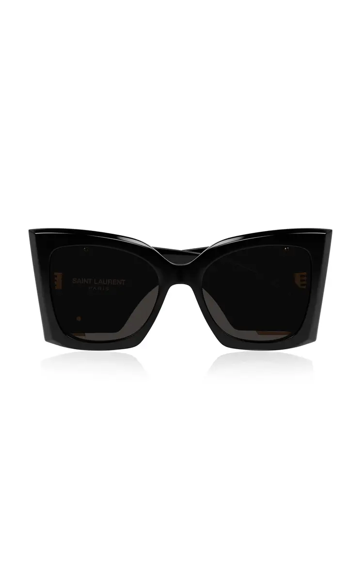 Saint Laurent Blaze Oversized Cat-Eye Acetate Sunglasses | Image 1 Saint Laurent Blaze Oversized Cat-Eye Acetate Sunglasses | Image 1