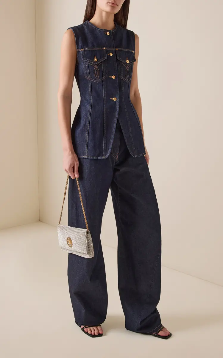 Versace La Vacanza Denim Vest | Thumbnail 3