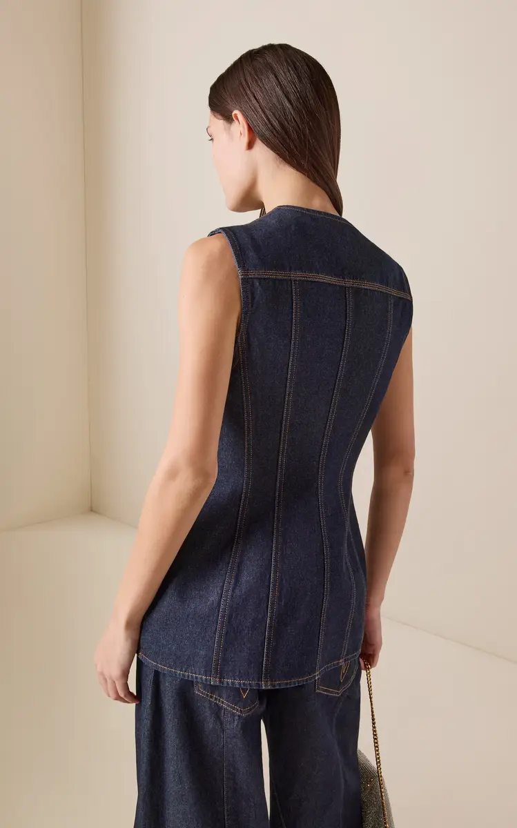 Versace La Vacanza Denim Vest | Thumbnail 4