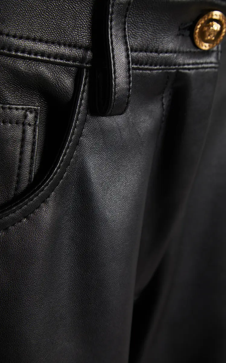 Versace La Vacanza Leather Straight-Leg Pants | Thumbnail 5 Versace La Vacanza Leather Straight-Leg Pants | Thumbnail 5