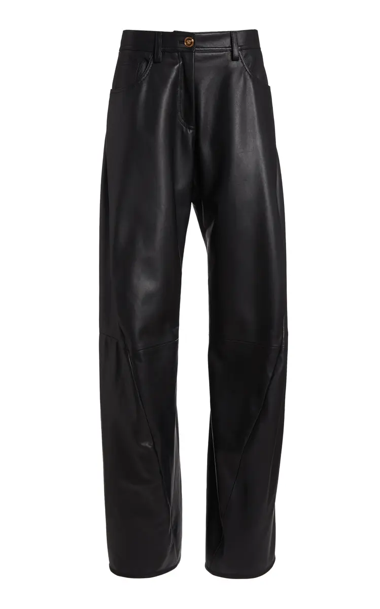 Versace La Vacanza Leather Straight-Leg Pants | Thumbnail 6 Versace La Vacanza Leather Straight-Leg Pants | Thumbnail 6