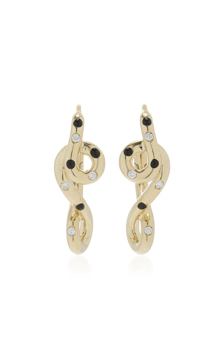 Bea Bongiasca Double Wave Hoop Earrings | Thumbnail 4