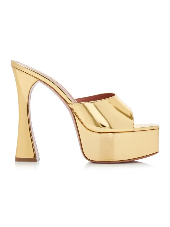 Dalida Metallic Leather Platform Mules Dalida Metallic Leather Platform Mules