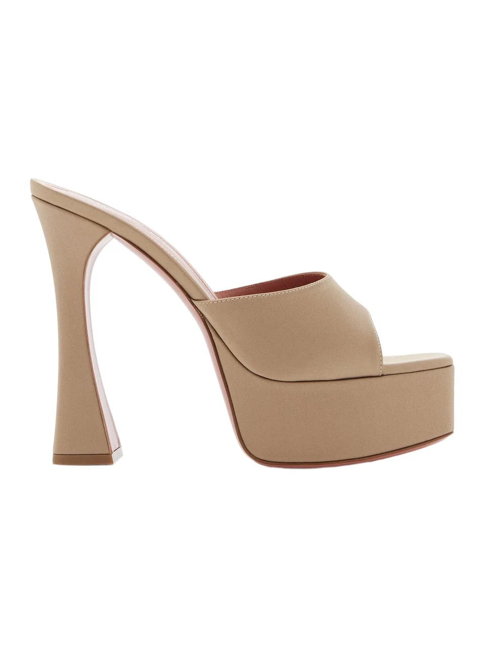 Amina Muaddi Dalida Satin Platform Mules