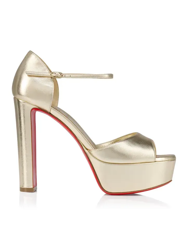 Sandaloo 130mm Metallic-Leather Platform Sandals Sandaloo 130mm Metallic-Leather Platform Sandals