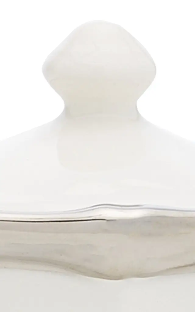 Este Ceramiche for Moda Domus Bamboo Platinum-Trimmed Ceramic Sugar Bowl and Creamer Set - Silver | Thumbnail 6 Este Ceramiche for Moda Domus Bamboo Platinum-Trimmed Ceramic Sugar Bowl and Creamer Set - Silver | Thumbnail 6