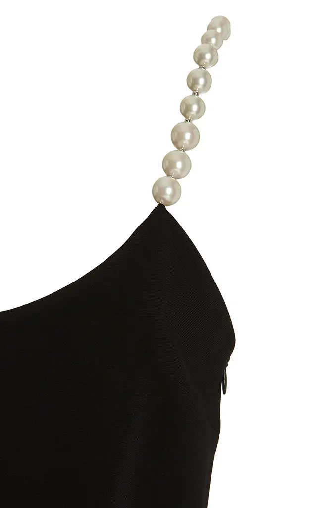 Miu Miu Pearl-Detailed Cady Midi Dress | Thumbnail 9