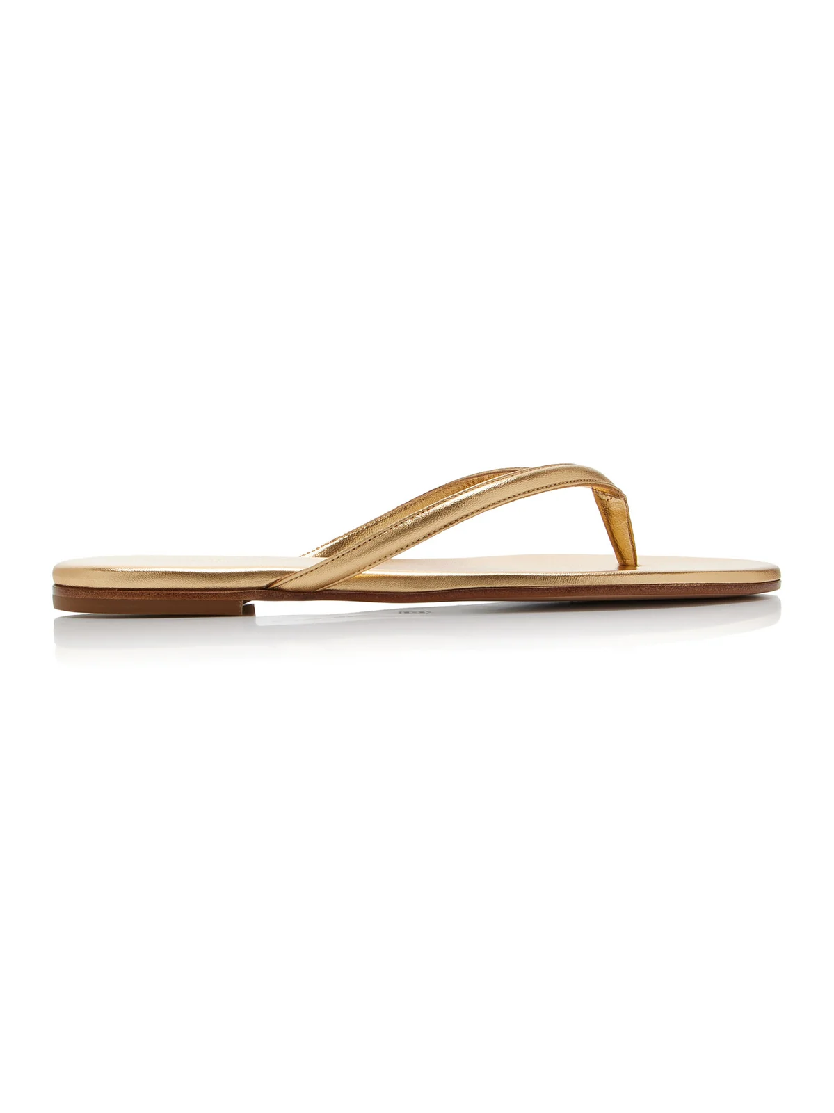 Calypso Metallic Leather Thong Sandals
