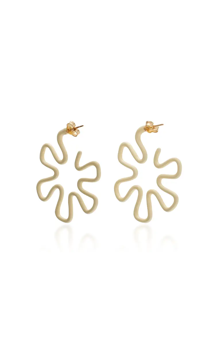 Bea Bongiasca Panna 9K Gold; Silver; And Enamel Earrings | Thumbnail 3