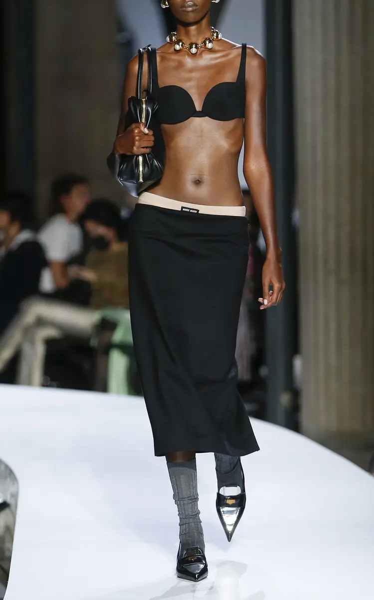Miu Miu Jersey Midi Skirt | Thumbnail 2