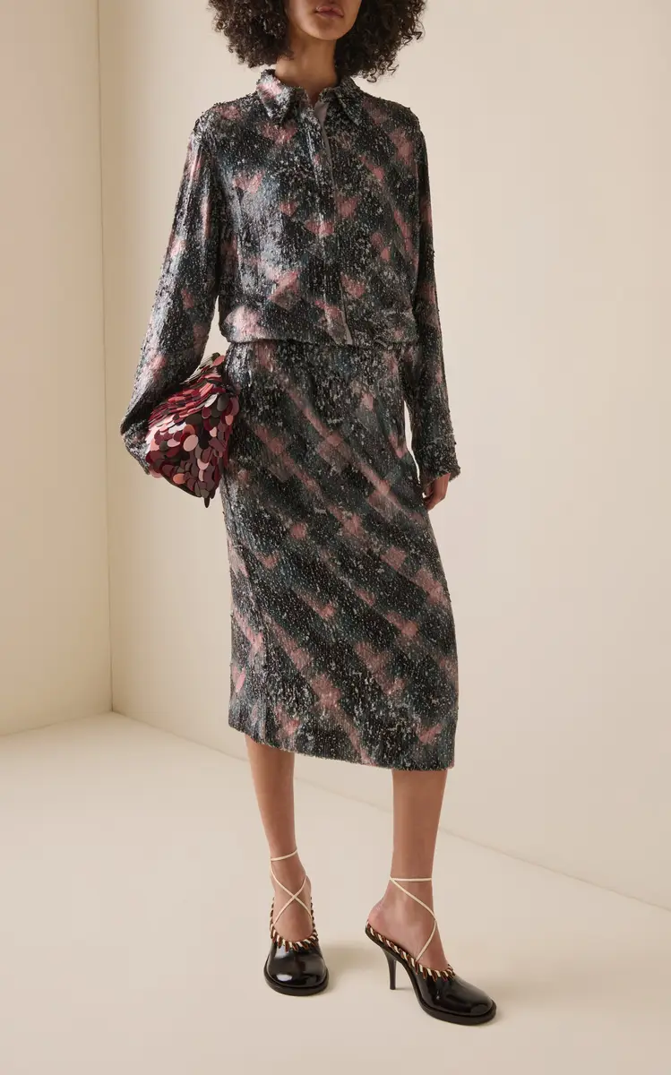 Dries Van Noten Sokna Sequinned Midi Skirt | Thumbnail 2 Dries Van Noten Sokna Sequinned Midi Skirt | Thumbnail 2