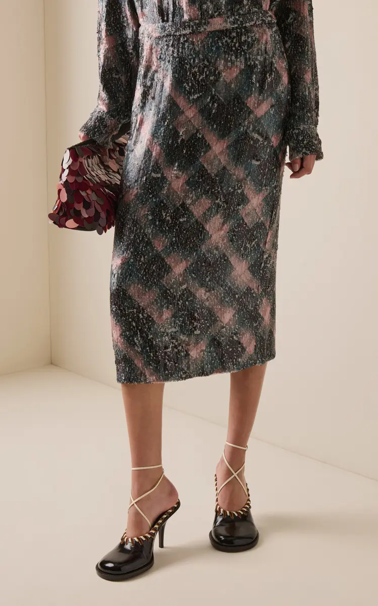 Dries Van Noten Sokna Sequinned Midi Skirt | Thumbnail 3 Dries Van Noten Sokna Sequinned Midi Skirt | Thumbnail 3