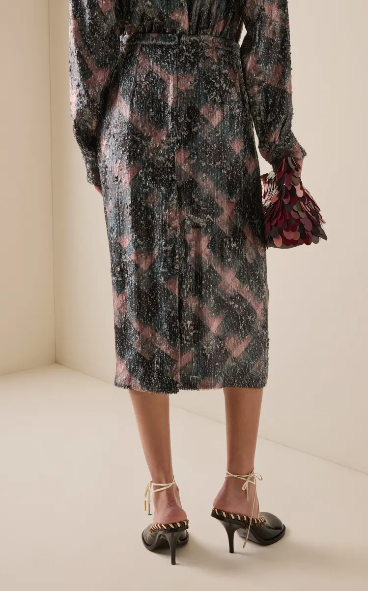 Dries Van Noten Sokna Sequinned Midi Skirt | Thumbnail 4 Dries Van Noten Sokna Sequinned Midi Skirt | Thumbnail 4